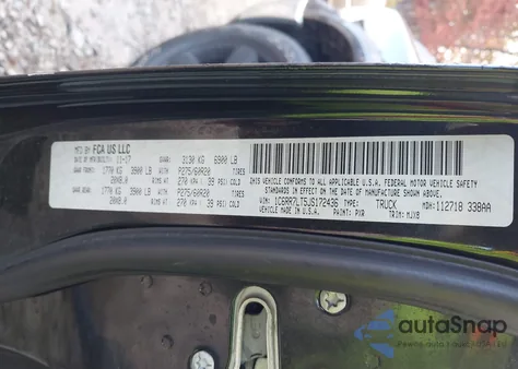 2018 Ram 1500 Harvest 4X4 5'7 Box из США, поврежденный, VIN 1C6RR7LT5JS172436